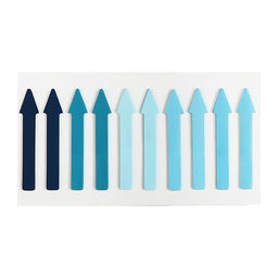 Цена за 2 шт. Блок-закладки с липким краем «Стрелки», 10 цветов по 20 штук, 5×41 мм, пластиковые