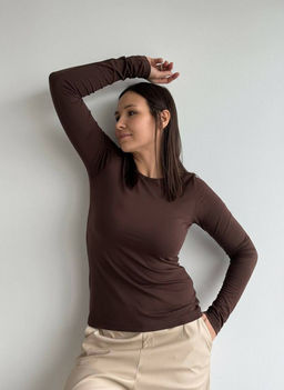 лонгслив вискоза легкая качества пенье, кофе - Knitka wear фото 30