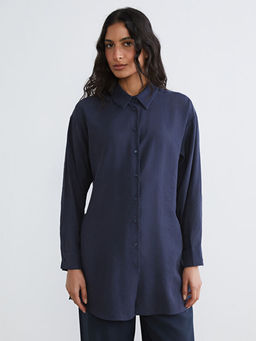 Oversize Modal Kar???ml? Kad?n G?mlek Tunik