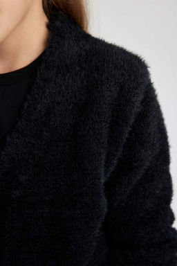 Кардиган для девочек с V-образным вырезом - Defacto фото 5