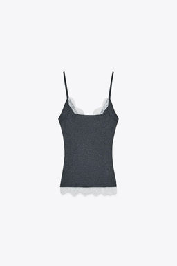 LACE STRAPPY TOP - Zara фото 6