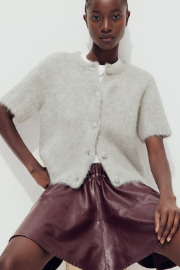 Mohair-blend cardigan