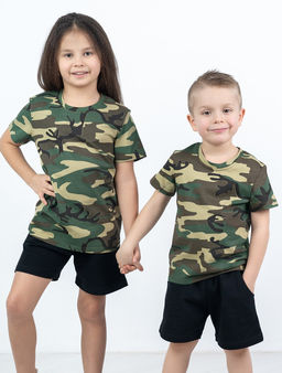 Футболка Камуфляж хаки, кулирка х/б 100%