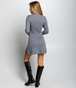 Платье #КТ2058 (1), серый - Dommod фото 4