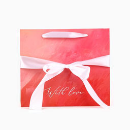 Пакет ламинированный с лентой С любовью, M 30?9?26 см
