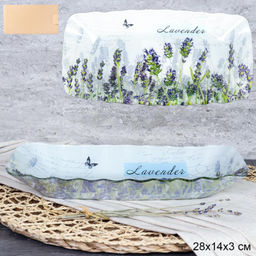 Цена за 1 шт. Блюдо прямоугольное глубокое 28 см / S440611W V136 GREY /уп 36/ цветная коробка