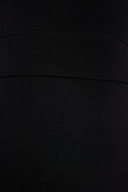 Siyah Duz Maxi Ask?l? Skater/Belden Ac?lan Esnek Orme Elbise TWOSS24EL00411 - Trendyolmilla фото 5