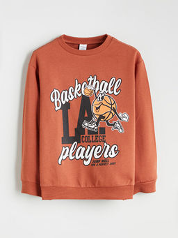 Bisiklet Yaka Erkek ?ocuk Sweatshirt ve E?ofman Alt? 2li