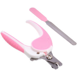 Цена за 2 шт. Набор для груминга "Нежный Бро", когтерез и пилка, цвет белый/розовый (блистер U)
