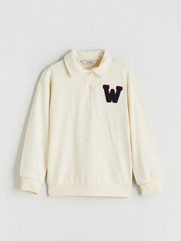 Polo Yaka K?z ?ocuk Sweatshirt