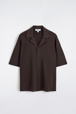 CAMISA DE PUNTO DE MANGA CORTA PERFORADA