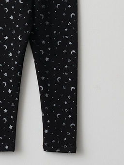 Beli Lastikli Bask?l? Pamuklu K?z ?ocuk Uzun Tayt - Waikiki фото 3