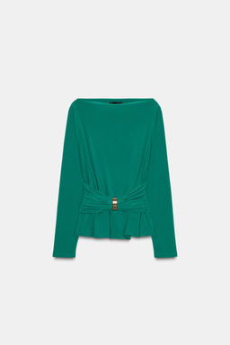 DRAPED WAIST TOP - Zara фото 7