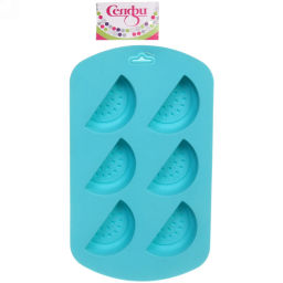 Цена за 6 шт. Форма для льда силиконовая "Арбузики" 19*11см