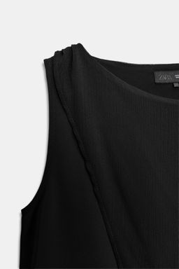 BLUSA COMBINADA CAPA / Negro - Zara фото 9