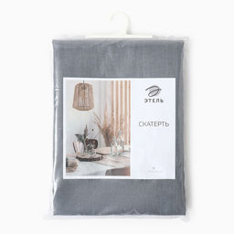Скатерть «Этель» Linen collection grey, 145×220 см, 100% лён, 210 г/м²