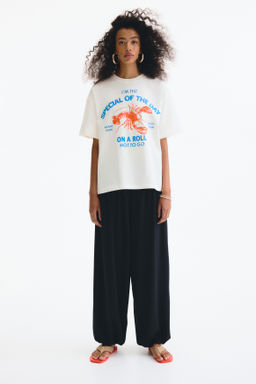 Camiseta oversize con motivo estampado - H&m фото 4
