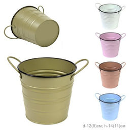 Кашпо 12,5х9,5х11,5 см / LH220307-96 /уп 150/цветное