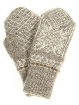 Варежки женские "Снежинка с ромбом" ПП 3230-6