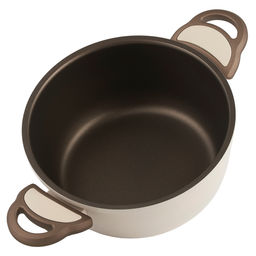 51107 GIPFEL Кастрюля STADELLA BEIGE 20х9.5см/3л со стеклянной крышкой, ручками c покрытием Soft-touch, c двуслойным антипригарным покрытием и индукционным дном. Материал: алюминий. Толщина: 2.3/5.5мм  фото 5