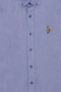 U. S. Polo Assn Темно-синяя базовая рубашка с длинным рукавом для мальчика - U.s. polo assn фото 6