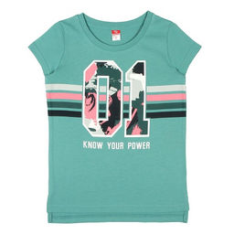 CWJ 62555 футболка для девочки, бирюзовый