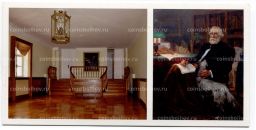 Открытка Спасское-Лутовиново  Каменная галерея. И.С.Тургенев в Спасском.Художники А.И.и Л.И.Курнаковы