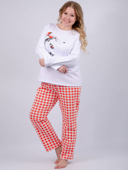 Пижама Осень, футер начес - Малина фото 7