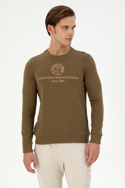 Мужской свитшот цвета хаки Неожиданная скидка в корзине