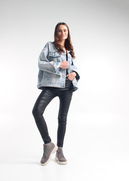 Ботинки 308.927be. серый замок замша/Байка