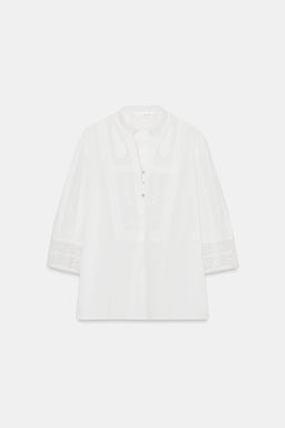 BLUSA BORDADOS ZW COLLECTION / Crudo - Zara фото 5