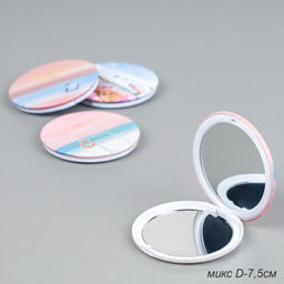 Зеркало карманное 7,5 см / CW419-4 /уп 12/480/