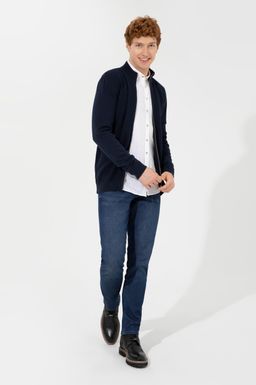 Мужской темно-синий трикотажный кардиган Basic - U.s. polo assn фото 4