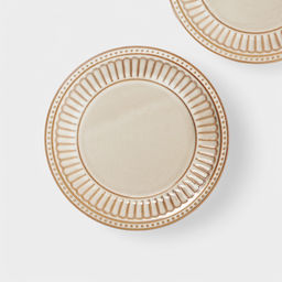 Тарелки Доляна Винтаж, d=20 см, набор 2 шт., керамика, бежевые фото 3