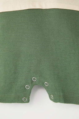 Tas Erkek Bebek Pamuklu Animal Bask?l? Dokulu Orme Tulum TKDSS25TU00021 - Trendyolmilla фото 2