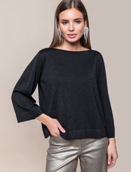 Тонкий джемпер из вискозы с мягким люрексом