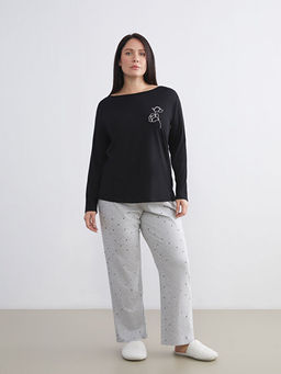 Beli Lastikli Puantiyeli Kad?n Pijama Alt?