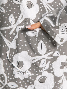 Жакет летний Фловерс (серо-белый) Б15579-18М