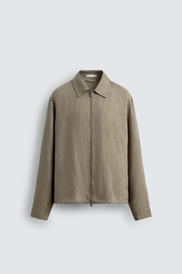 100% LINEN OVERSHIRT - Zara фото 6