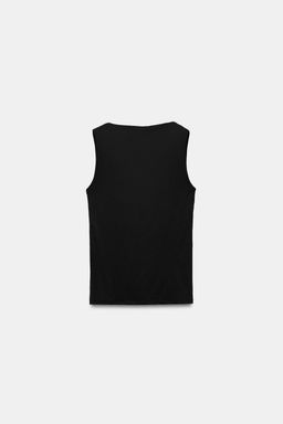 WIDE STRAP POLYAMIDE VEST TOP - Zara фото 43