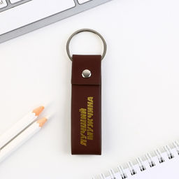 Брелок кожзам Лучший мужчина, 11 х 2.5 см - Micio фото 2