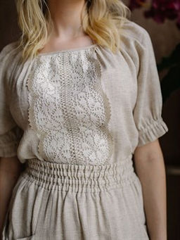 блузка лен 73%, вискоза 27% - Волтри фото 4