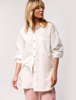 Блузка over-size из премиального хлопка-вуали - Vilatte фото 13