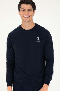 Мужской темно-синий базовый свитшот - U.s. polo assn фото 3