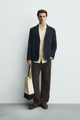 BLAZER BOLSILLOS CON LANA / Marino