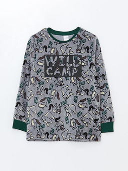 Bisiklet Yaka Kadife Erkek ?ocuk Pijama ?st