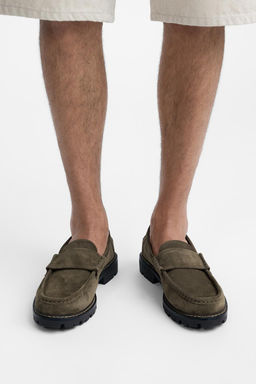 LEATHER PENNY LOAFERS - Zara фото 11