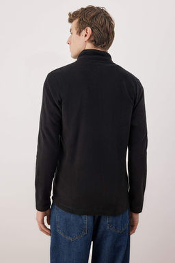 Siyah Regular/Normal Kesim Fermuarl? Polar Sweatshirt TMNAW26SW00063