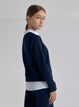 CRB wear/CWJG 63614-41 Джемпер для девочки,темно-синий/Ex.Cherubino  фото 3