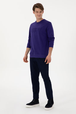 Erkek Mor Basic Sweatshirt - U.s. polo assn фото 4